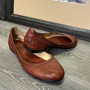 Frye Carson Ballet Flats Cognac 7B